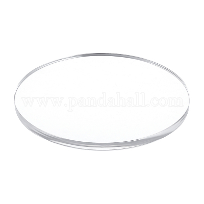 Olycraft 4pcs panneau acrylique rond cercle feuille acrylique transparente  0.24 pouces d'épaisseur panneau acrylique transparent acrylique transparent  rond base d'affichage à bord standard pour bricolage artisanat - 4 pouces  en gros pour