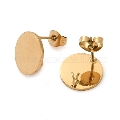 Ионное покрытие (ip) 304 нержавеющая сталь гвоздики фурнитура для сережек STAS-P308-11G-A-1