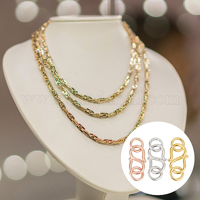 6 шт. 3 цвета 925 S-образные застежки из стерлингового серебра FIND-GO0001-44B-1