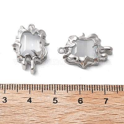 Латунь стекло кулоны KK-Z103-11P-01-1