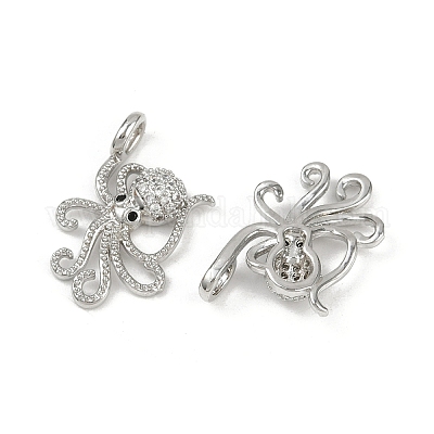 Латунные микро проложить кубического циркония подвески KK-C093-12P-1