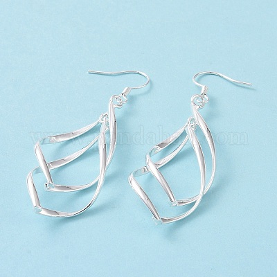 Латунь болтающийся серьги EJEW-BB11821-1