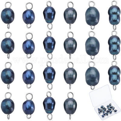 Подвески-коннекторы для картофеля с натуральным культивированным пресноводным жемчугом PALLOY-SC00019-1