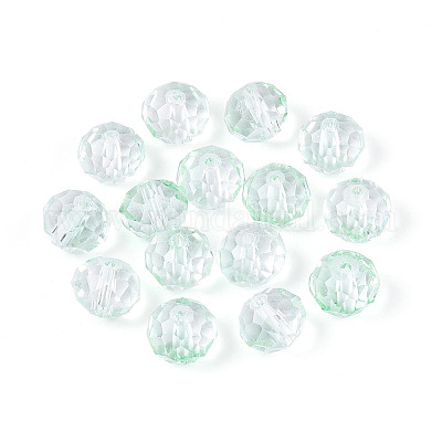 Выпечка расписные прозрачные стеклянные бусины GLAA-N011-10mm-07-1