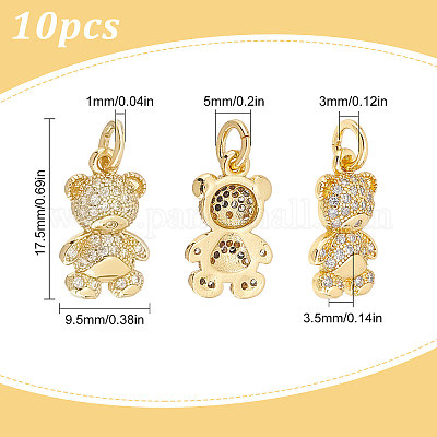 Латунные микропаве прозрачные подвески с фианитом ZIRC-SC0001-25-1