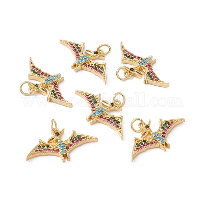 Реечное покрытие латунь микро паве разноцветные подвески из кубического циркония ZIRC-C040-48F-G-1