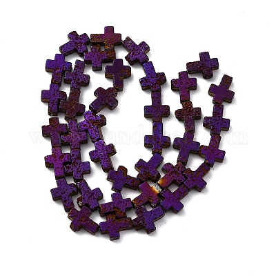 Гальванические бусины из натуральной лавы G-A256-A01-01F-1