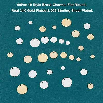 60шт 10 стильные латунные подвески KK-PH0004-72-1