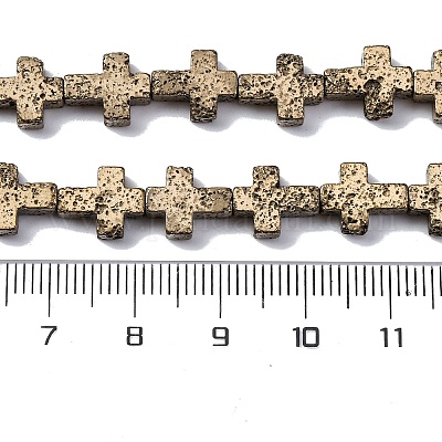 Гальванические бусины из натуральной лавы G-A256-A01-01A-1