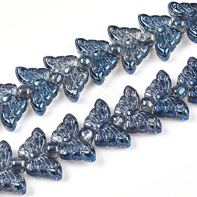 Стеклянные бусины с гальваническим покрытием &nbsp;EGLA-N012-04N-1