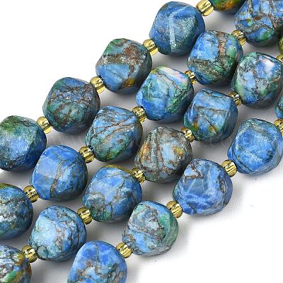 Синтетических нитей бирюзовые бусы G-U023-A06-01-1