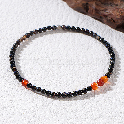 Браслет из натуральных смешанных драгоценных камней с круглыми бусинами для мужчин и женщин XO2750-1