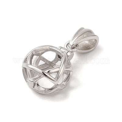 Подвеска в виде клетки из серебра 925 пробы с родиевым покрытием STER-G038-01P-1