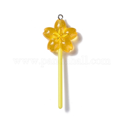 Большие подвески из светящейся полупрозрачной смолы RESI-D057-09-1