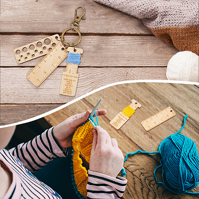 1 комплект брелоков из бланшированного миндального дерева KEYC-BC0001-19-1