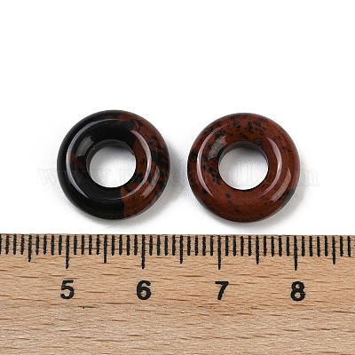 Натурального красного дерева обсидиана подвески G-G202-07I-1