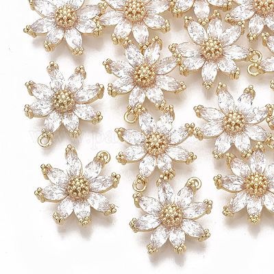 Латунные микро проложить кубического циркония подвески KK-S354-082-NF-1