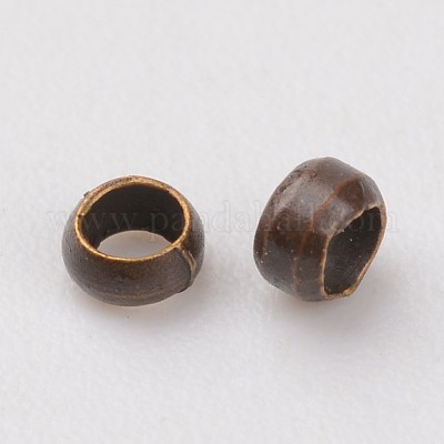 Зажимные бусины из латуни&nbsp;E002-NFR-1
