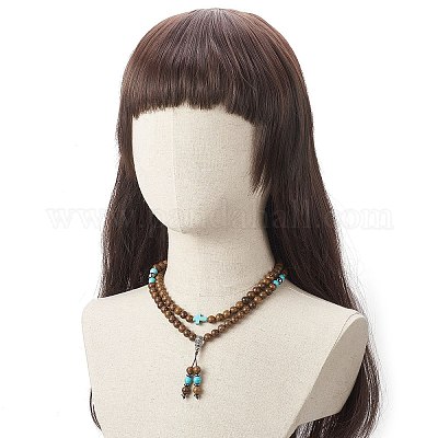 Колье из сплава тыквы с кисточками NJEW-JN04180-1