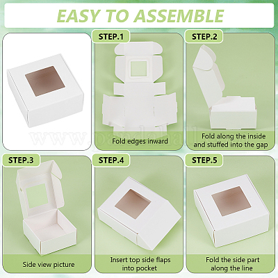 Бумажный подарочный ящик для хранения CON-WH0001-27B-01-1
