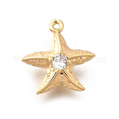 Латунные подвески из прозрачного кубического циркония KK-C096-14B-G-1