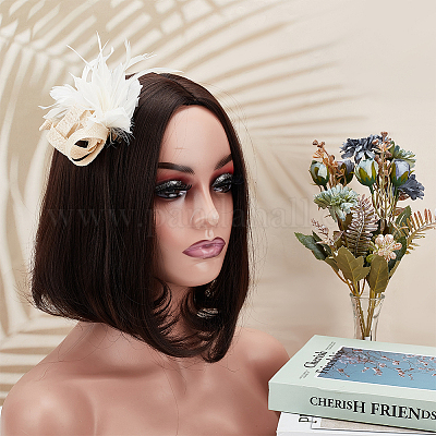 Женские заколки для волос из кожи аллигатора с перьями OHAR-WH0034-13B-1