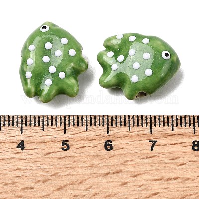 Фарфоровые бусины ручной работы PORC-K010-06C-1