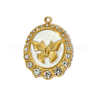 Подвески из нержавеющей стали 304 с эмалью STAS-OY005-39G-1