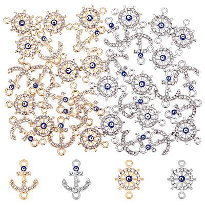 40 шт. 4 стиля морская тематика сплав сглаза эмаль соединительные подвески FIND-DC0004-26-1