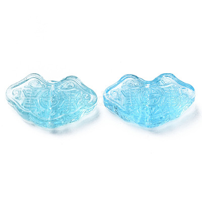 Perle di lampwork irregolari fatte a mano trasparenti&nbsp;LAMP-T017-11C-1