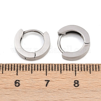 Серьги-кольца из хирургической нержавеющей стали 316 EJEW-C160-13AS-1