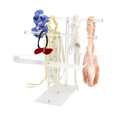 3-ярусная акриловая подставка для ленты для волос ODIS-WH0030-82-1