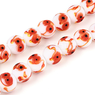 Бусы лэмпворк ручной работы LAMP-N028-05A-1