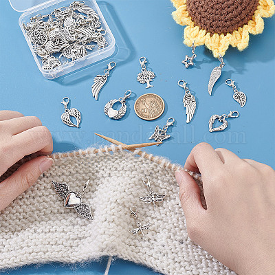 40 шт. 20 стиля подвески из сплава крыла украшения HJEW-PH02111-1