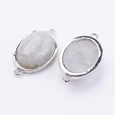 Латунные соединители из натурального лабрадорита&nbsp;G-E398-04Q-1