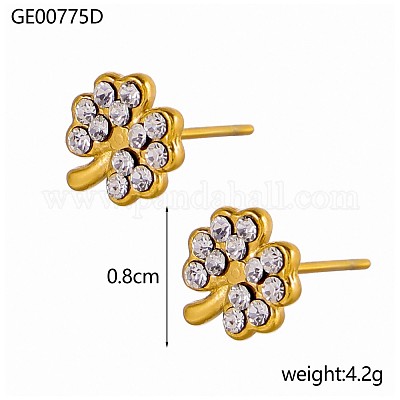 Серьги-гвоздики из нержавеющей стали 304 STAS-OY003-59G-1