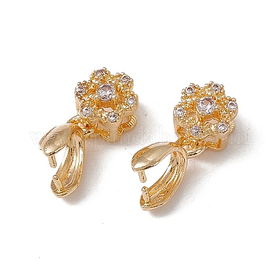 Латунный микро pave прозрачный кубический цирконий KK-A171-11G-1