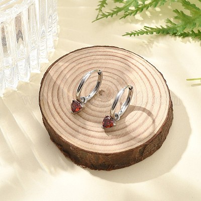 Серьги-кольца из нержавеющей стали 304 с микропаве из кубического циркония STAS-R004-03P-01-1