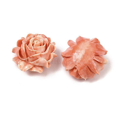 Резные бусины из синтетического коралла&nbsp;SHEL-Z003-03C-1