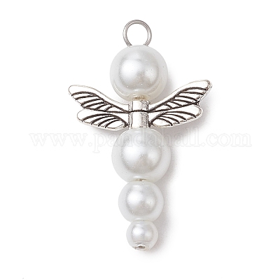 Подвески из перламутровых стеклянных бусин PALLOY-JF03203-01-1