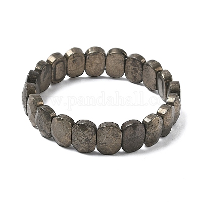 Браслеты из натуральных бусин пирита для женщин и мужчин BJEW-I323-01-1
