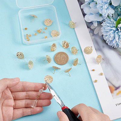 16 шт. фурнитура для сережек-гвоздиков из латуни&nbsp;STAS-UN0044-12-1