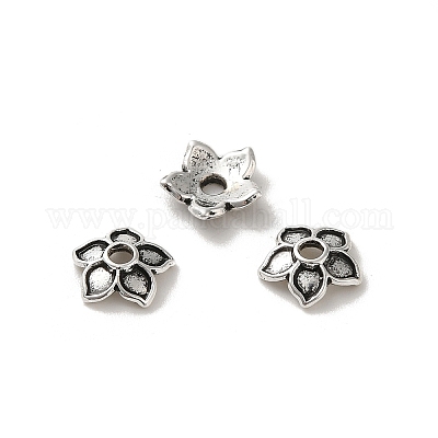 Тибетском стиле сплав шарик крышки PALLOY-P302-04B-AS-1