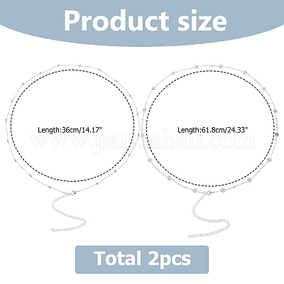 1 шт. цепочка из нержавеющей стали с пайетками на талию AJEW-WH0248-752-1