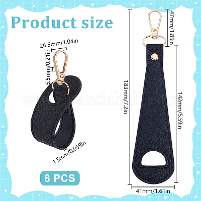 8 шт. зажим для шляпы из искусственной кожи AJEW-HY0002-39B-1