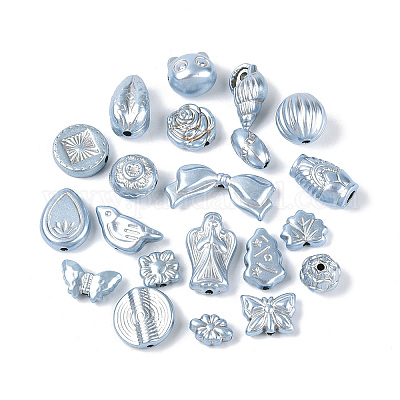 Перламутровые непрозрачные акриловые бусины OACR-T029-04G-1