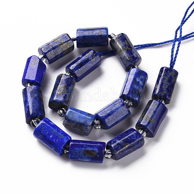 Natürlicher Lapislazuli Perlenstränge&nbsp;G-S345-8x11-002-1