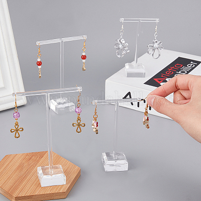 Т бар органическое стекло серьги стенд EDIS-OC0001-02-1
