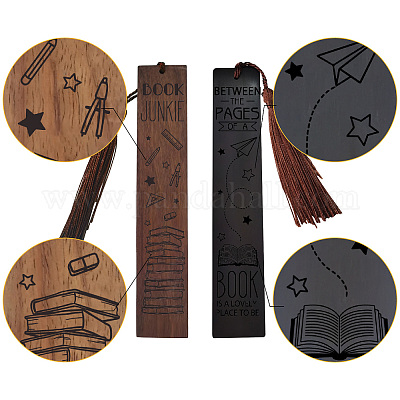 Набор деревянных закладок AJEW-WH0305-024-1