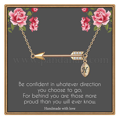 Латунные микропаве прозрачные кубические цирконии стрела с подвеской в виде буквы FS-WG43978-08-1